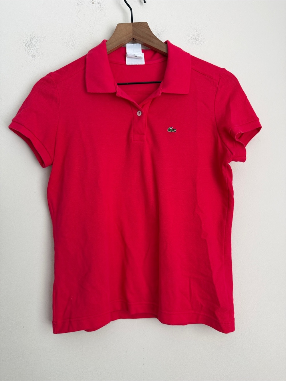 Lacoste Bright Pink Polo shirt with Croc Logo 40